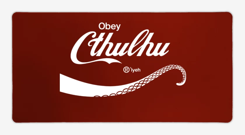 Mouse pad Gamer Rojo de Cthulhu Drink