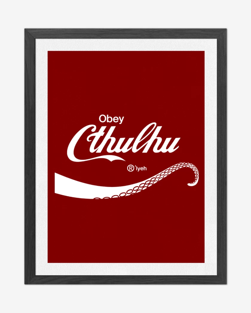 Cuadro decorativo Rojo de Cthulhu Drink