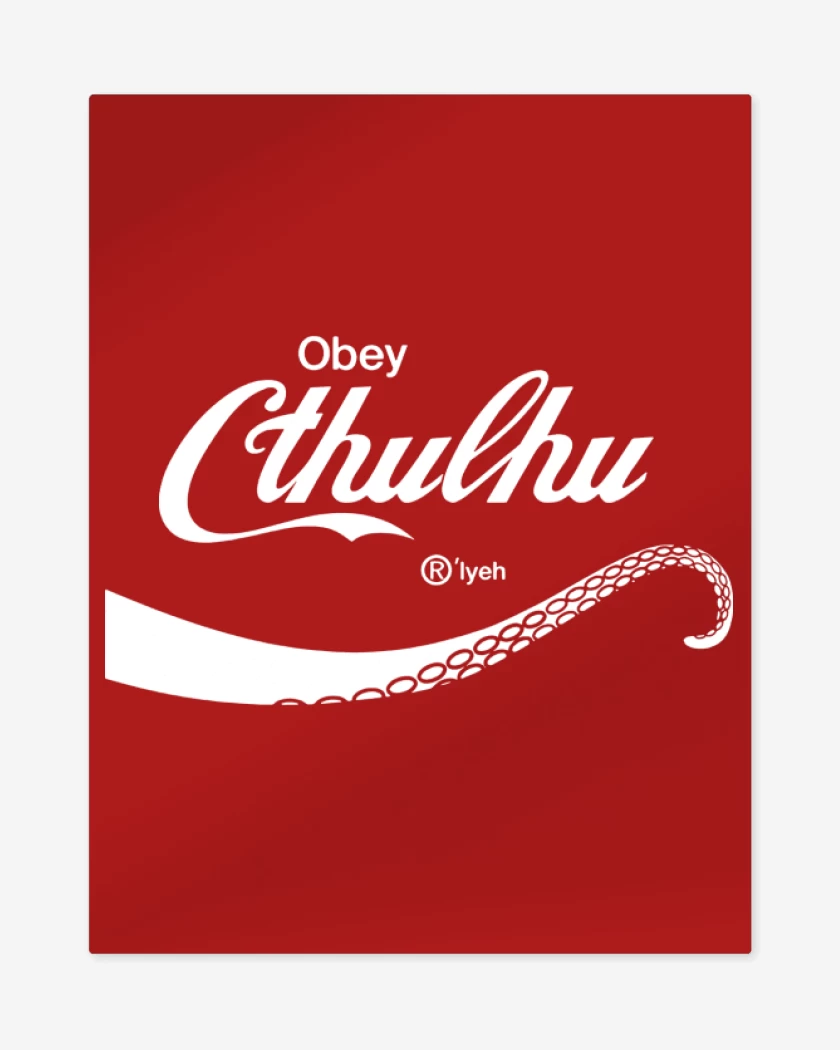 Print metalico Rojo de Cthulhu Drink