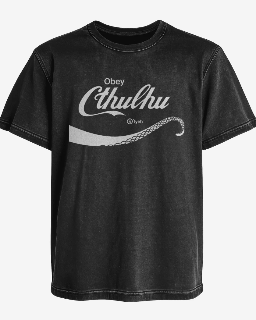Polera desgastada Cthulhu Drink
