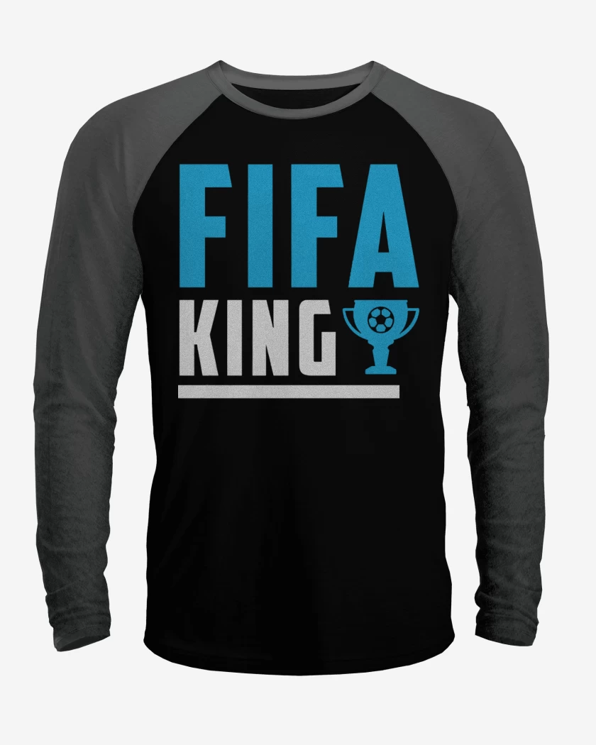 Polera Raglan Negro / Negro Heather de Fifa King