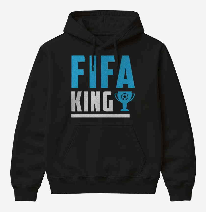 Poleron Canguro básico Negro de Fifa King