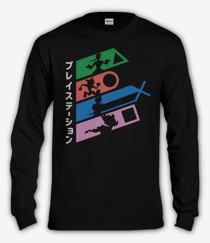 Polera manga larga Negro de Play Station Legends