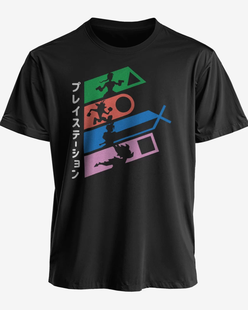 Polera premium Negro de Play Station Legends