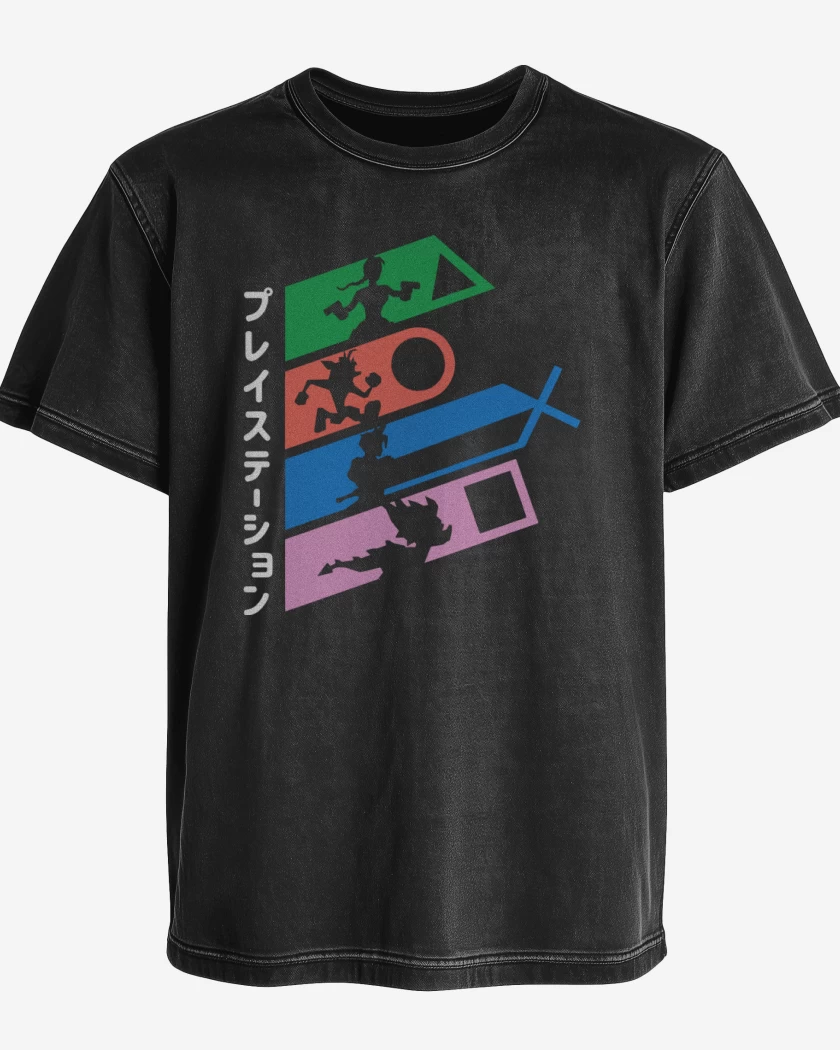 Polera desgastada Play Station Legends