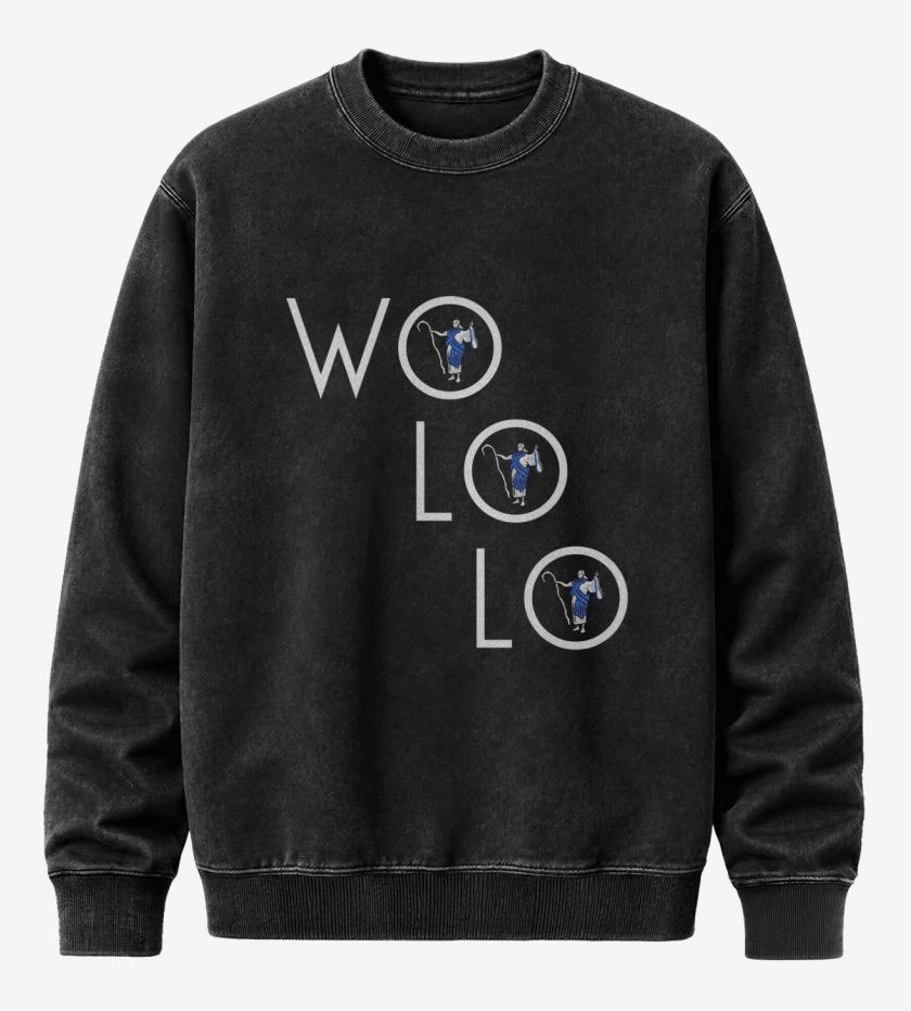 Poleron Polo Acid Wash Negro de Wo lo lo