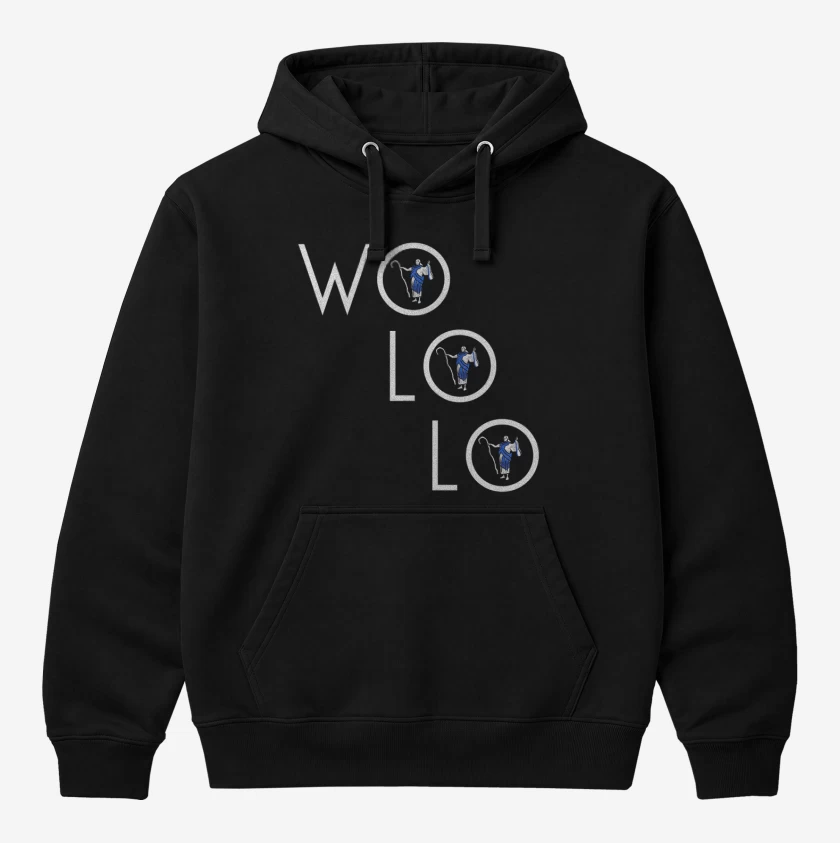 Polerón Canguro Negro de Wo lo lo
