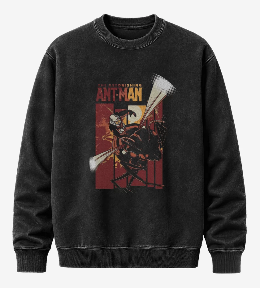 Poleron Polo Acid Wash Negro de Ant Man