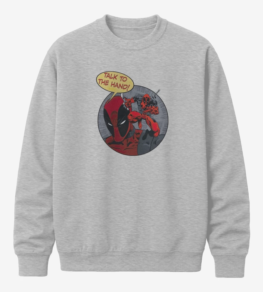 Poleron polo Gris Melange de Dead Pool 