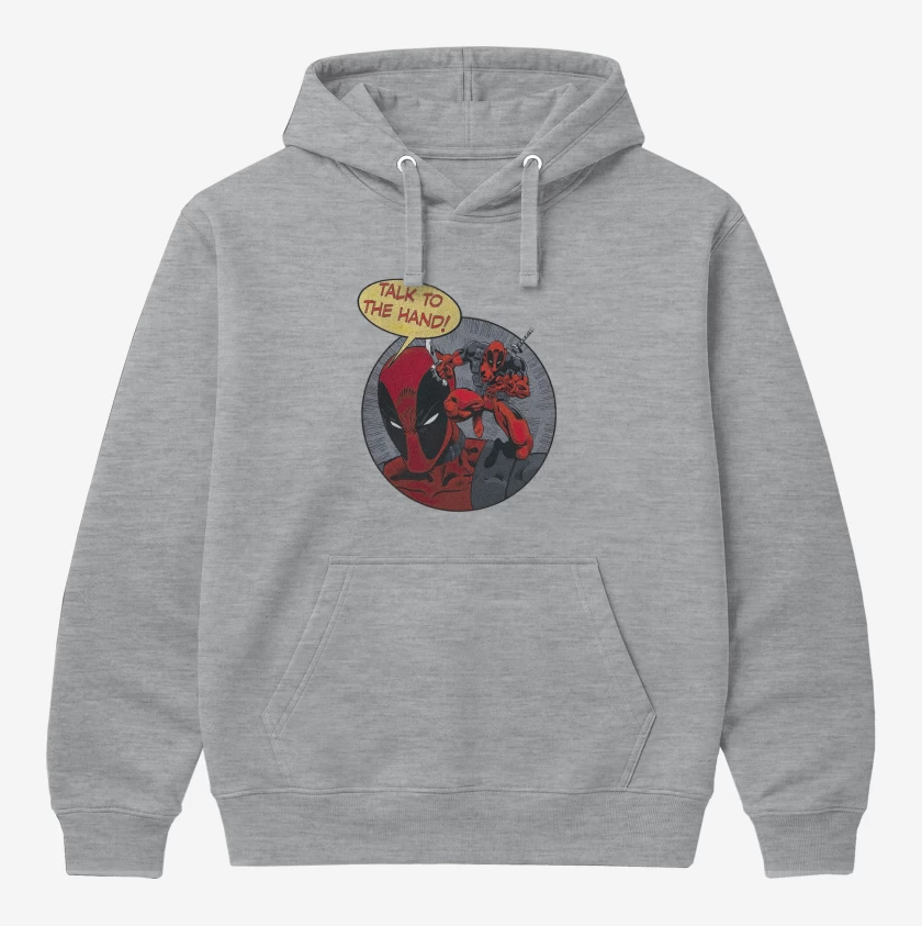 Polerón Canguro Gris Melange de Dead Pool 
