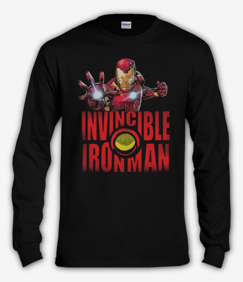 Polera manga larga Negro de Invincible Iron Man