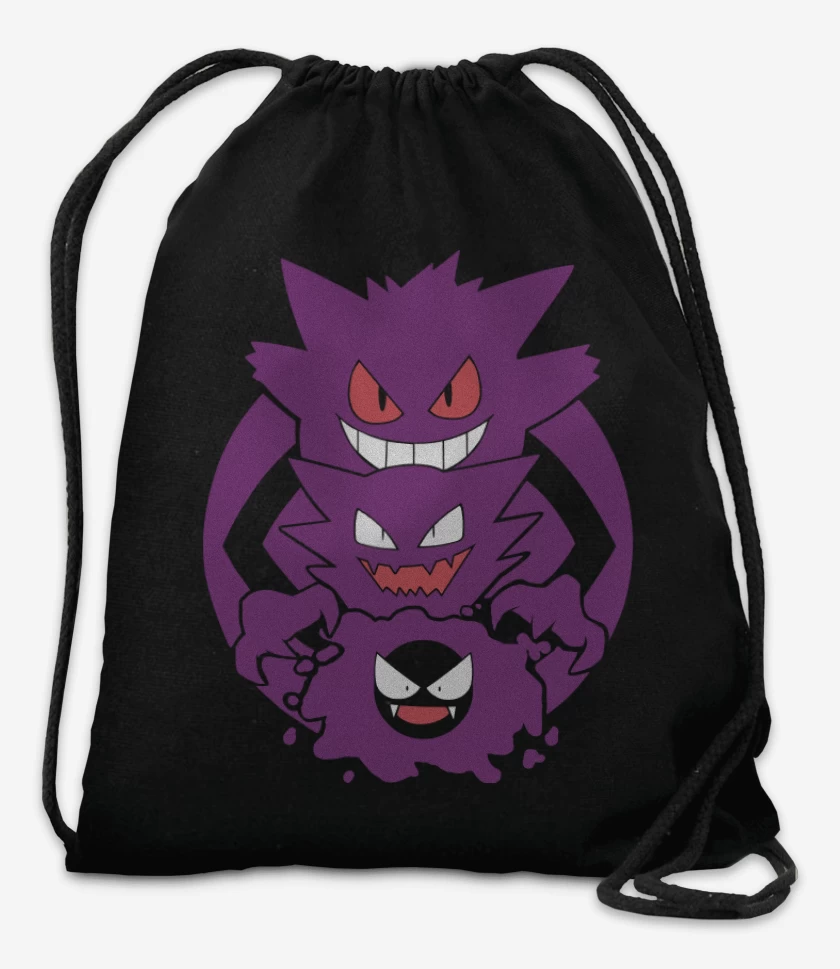 Mochila Negro de Gastly haunter gengar