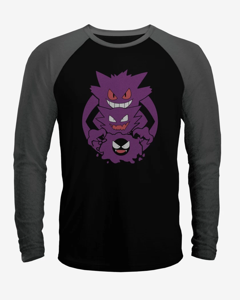 Polera Raglan Gastly haunter gengar