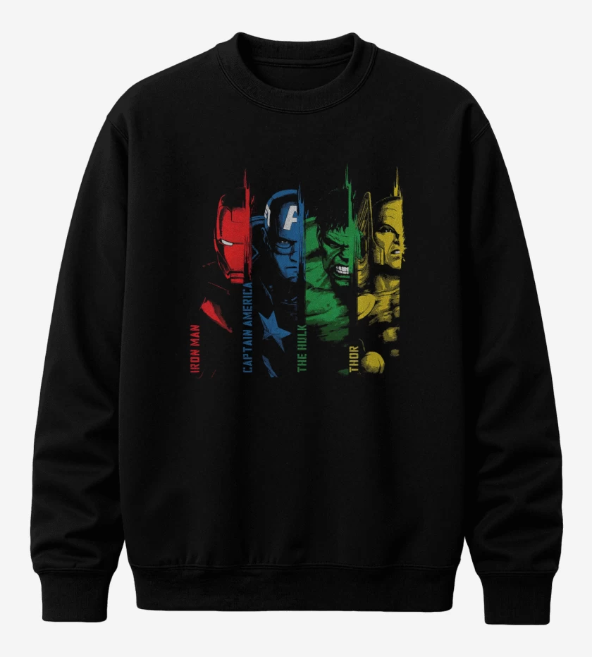 Poleron polo Negro de Los Avengers