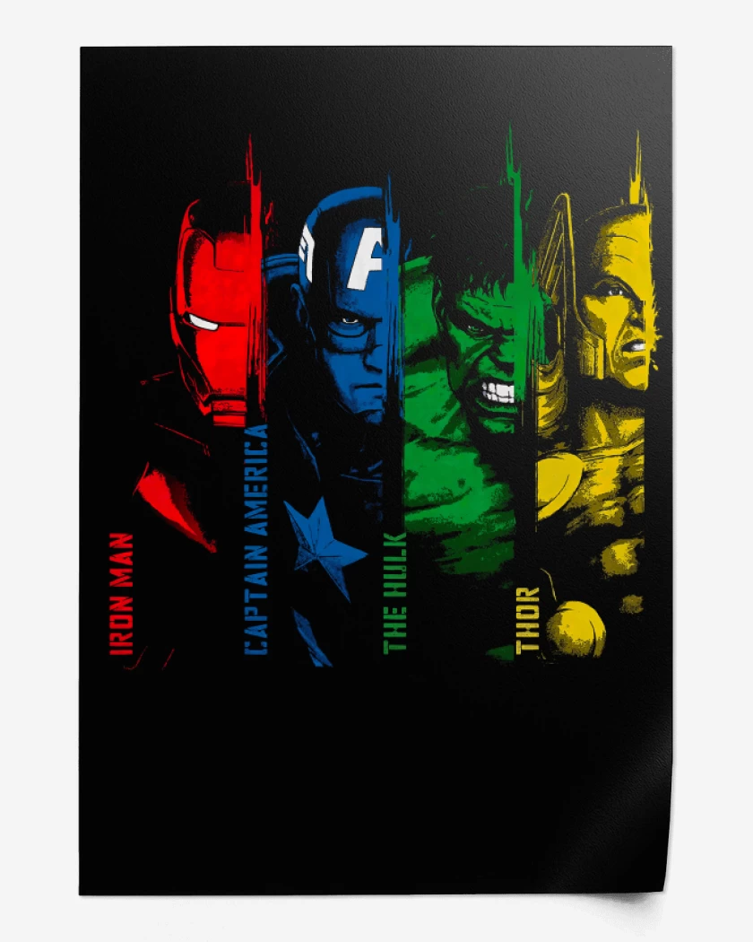 Print Negro de Los Avengers