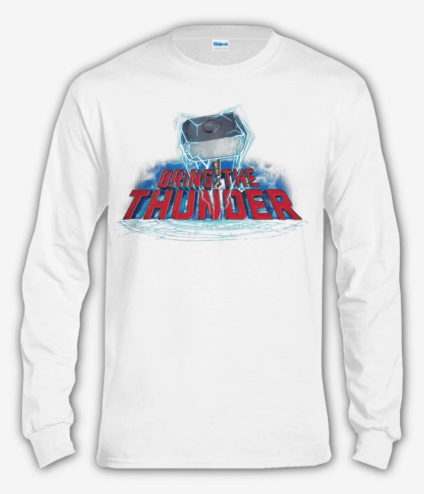 Polera manga larga Blanco de Bring the Thunder