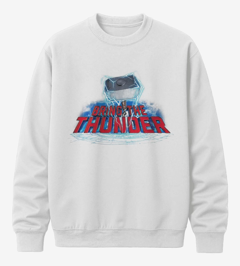 Poleron polo Blanco de Bring the Thunder