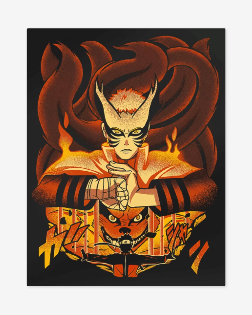 Print metalico Negro de Naruto Barión