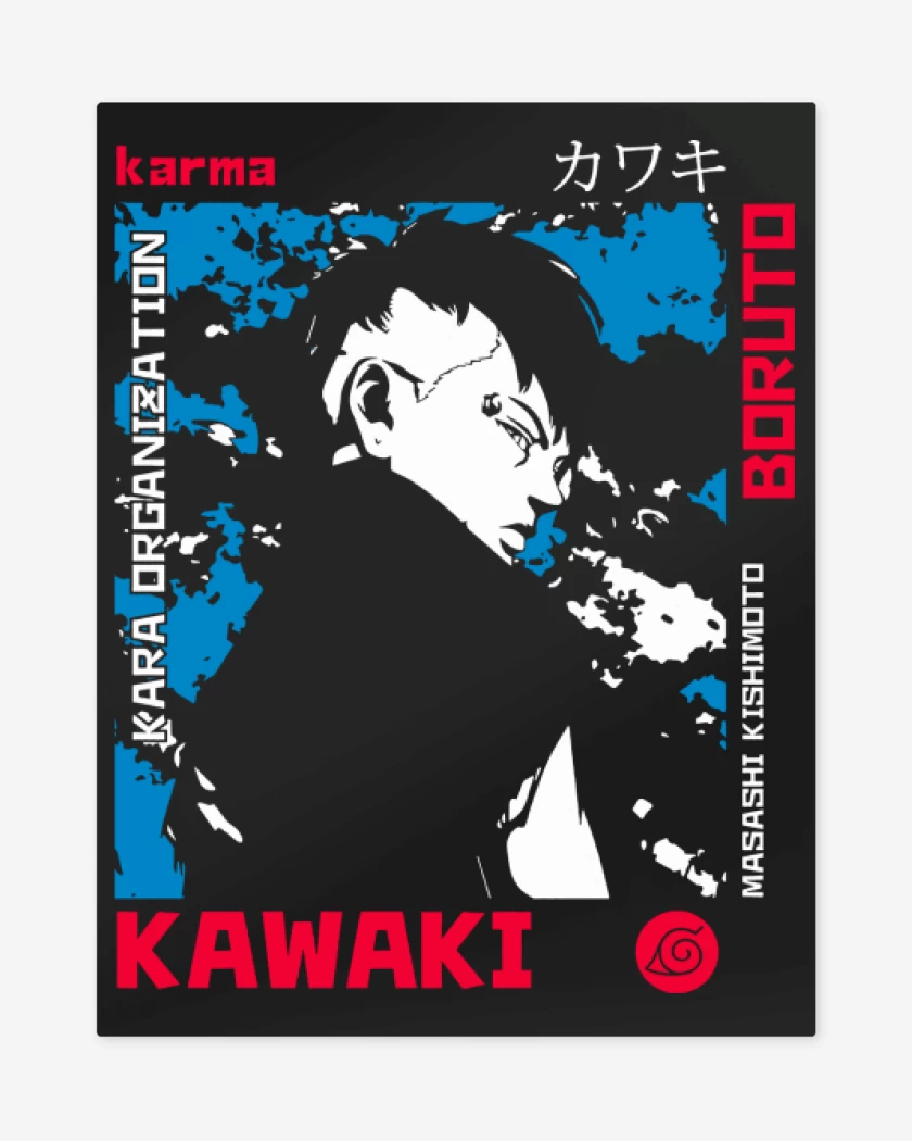 Print metalico Negro de Kawaki