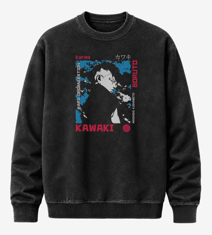 Poleron Polo Acid Wash Negro de Kawaki