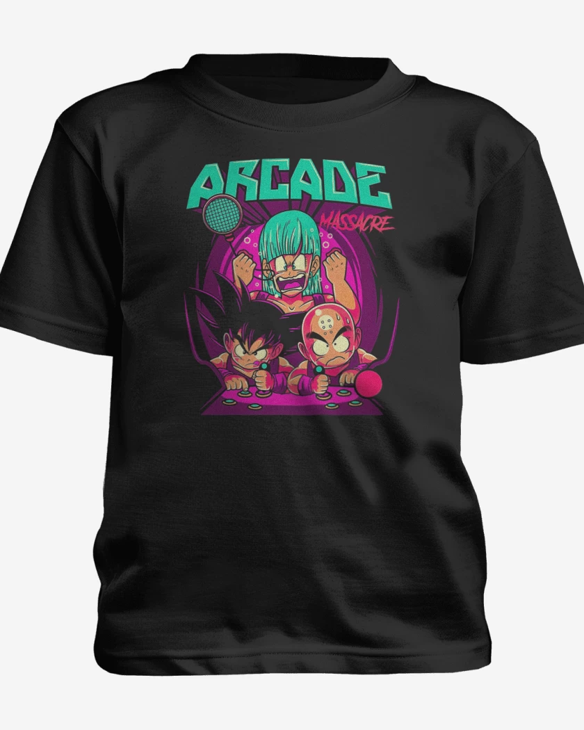 Polera de niño Negro de Dragon Ball Arcade Massacre