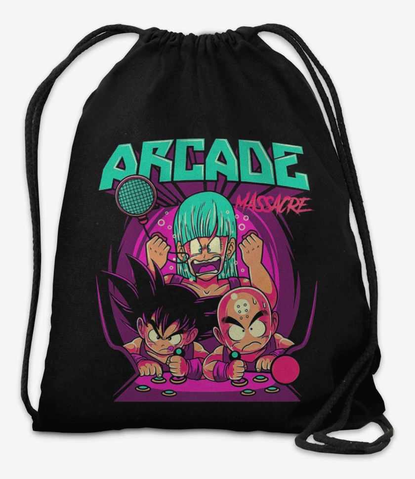 Mochila Negro de Dragon Ball Arcade Massacre
