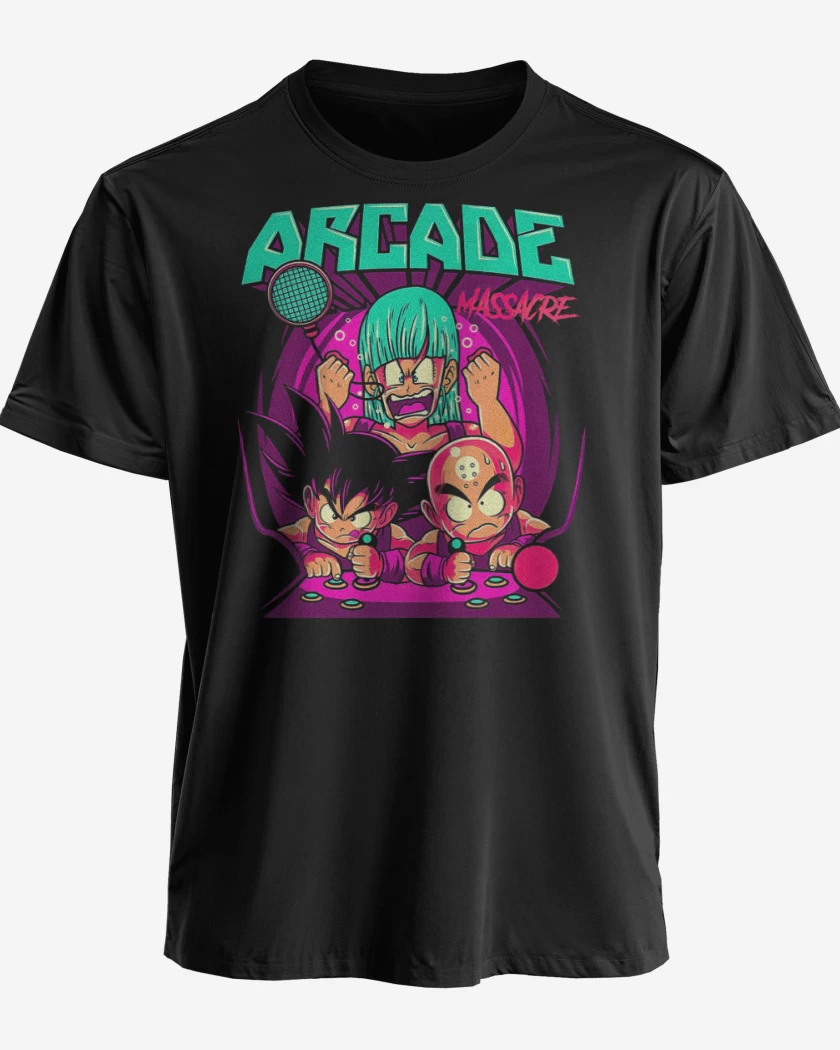 Polera premium Negro de Dragon Ball Arcade Massacre