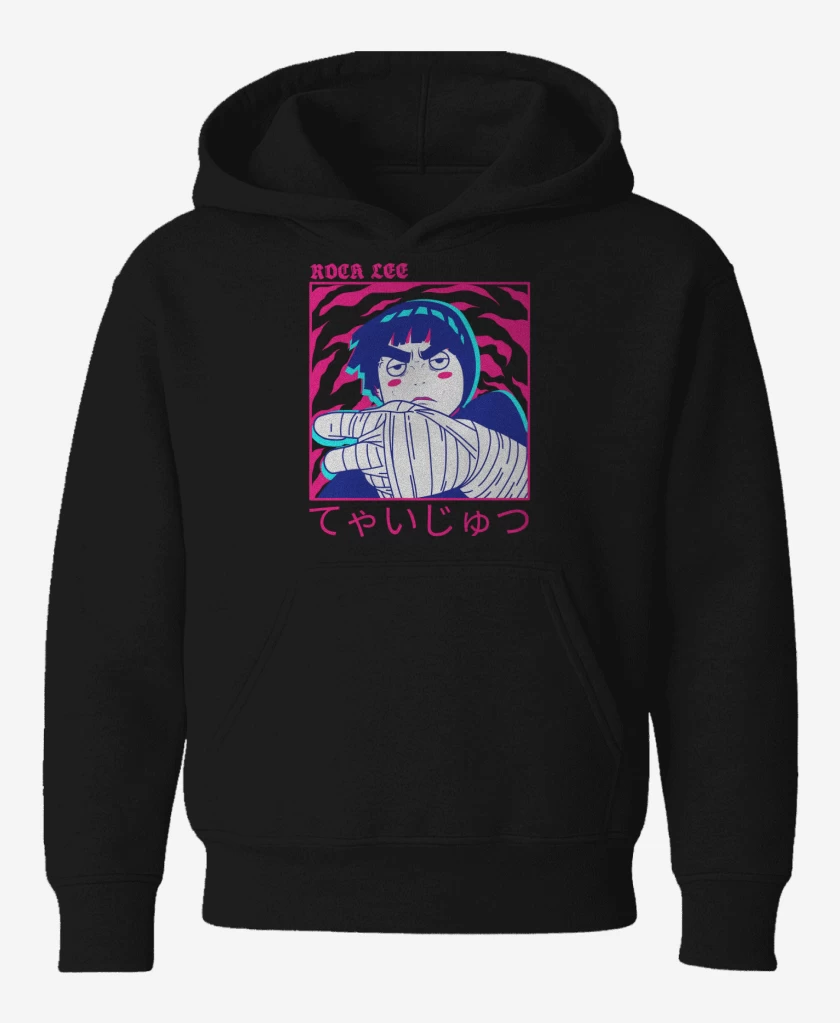 Poleron de niño Negro de Druken Rock Lee