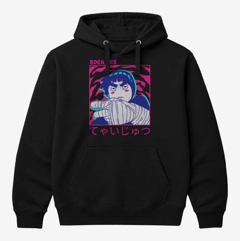 Polerón Canguro Negro de Druken Rock Lee