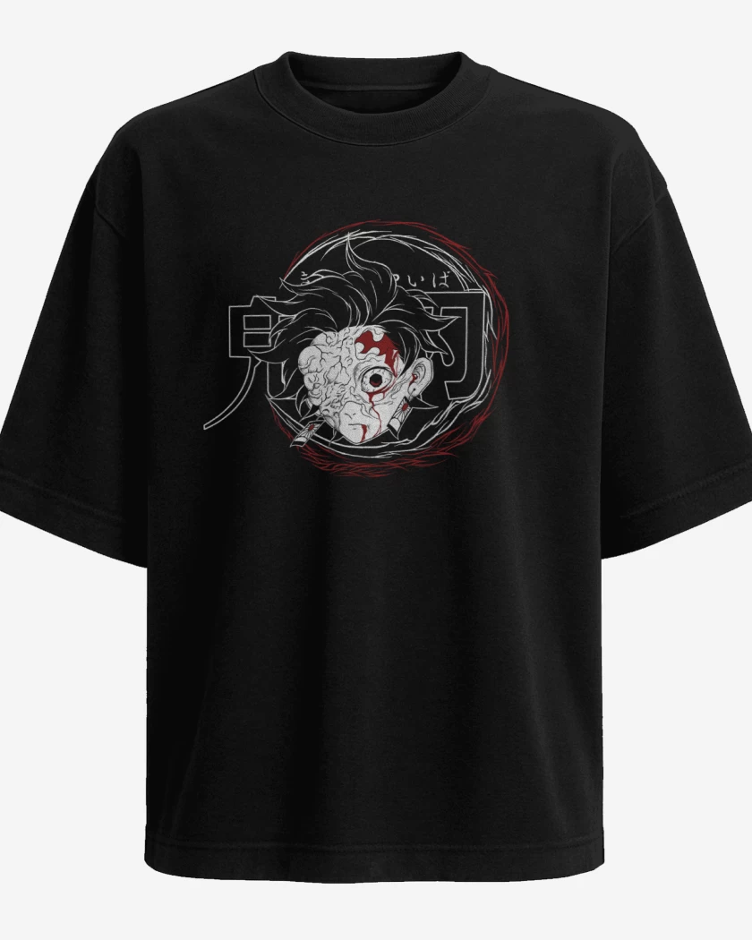 Polera Oversize Tanjiro Demonio