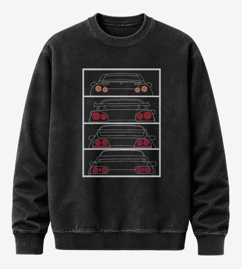 Poleron Polo Acid Wash Negro de Nissan GTR