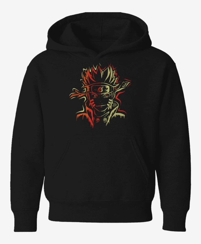 Poleron de niño Negro de Naruto Seis Caminos
