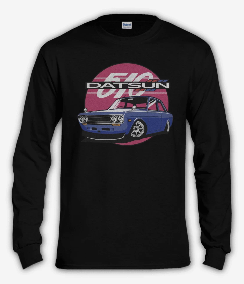 Polera manga larga Negro de Datsun 510