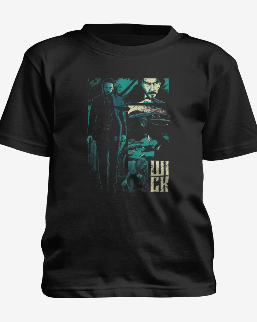 Polera de niño Negro de Jhon Wick