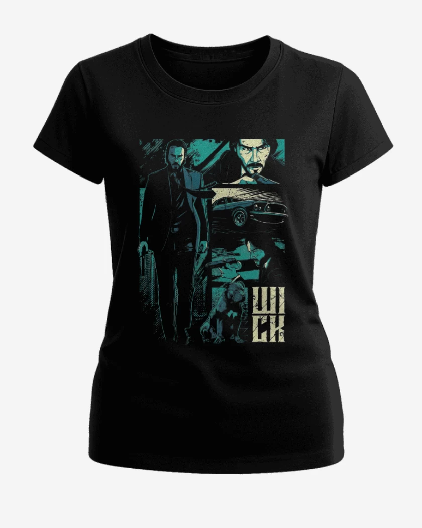 Polera de Mujer Negro de Jhon Wick