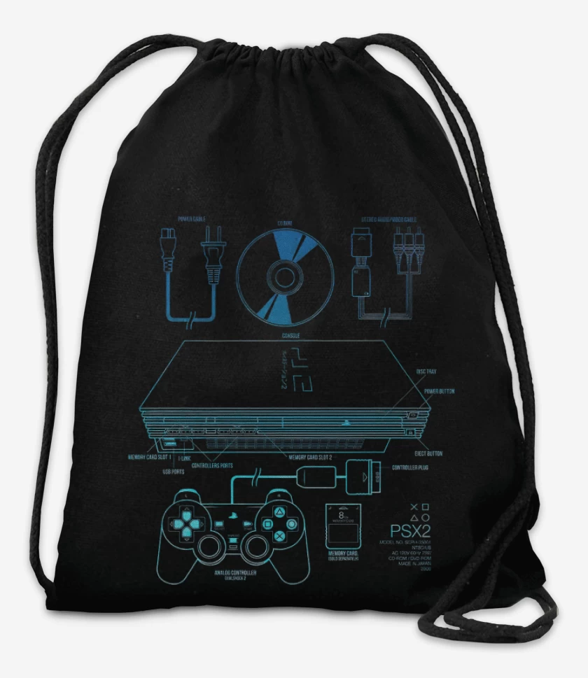 Mochila Negro de Ps2