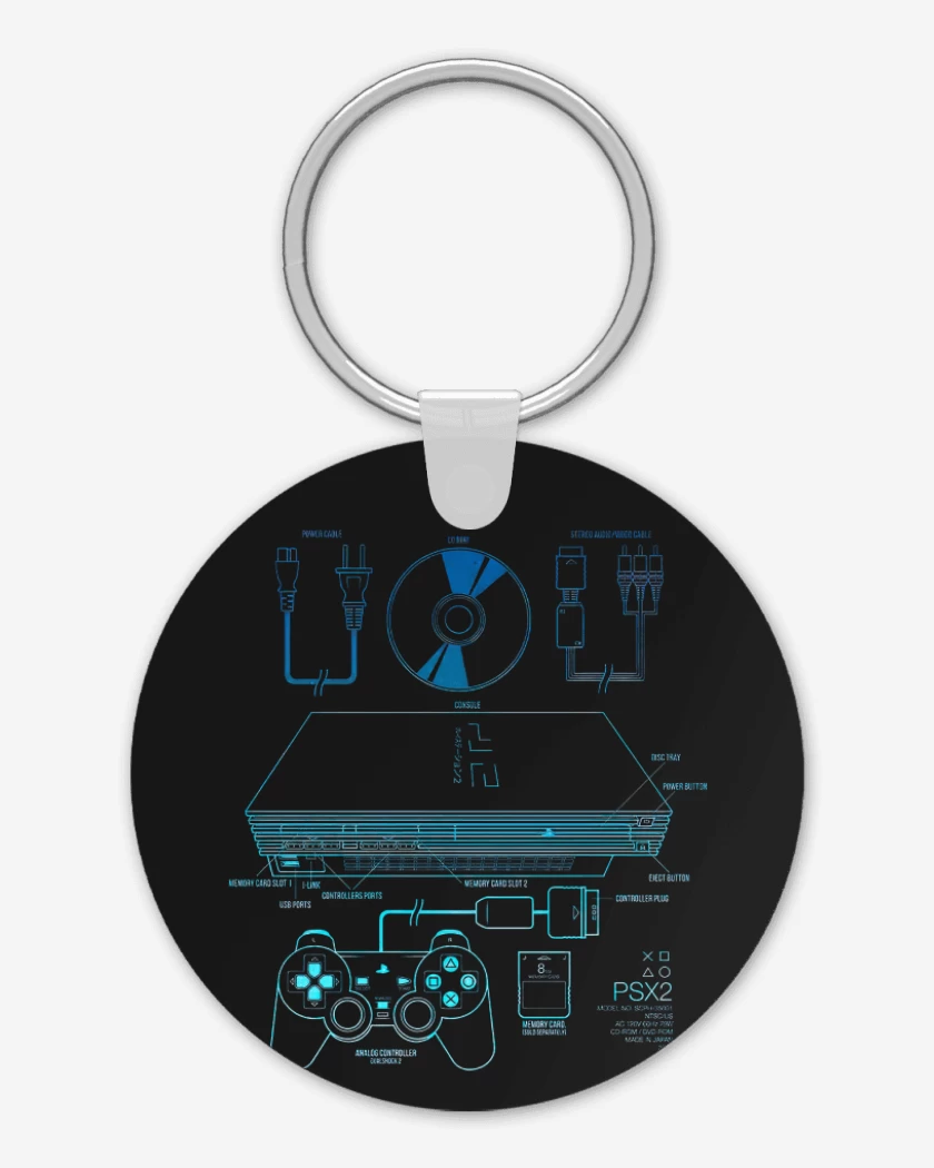 Llavero Negro de Ps2