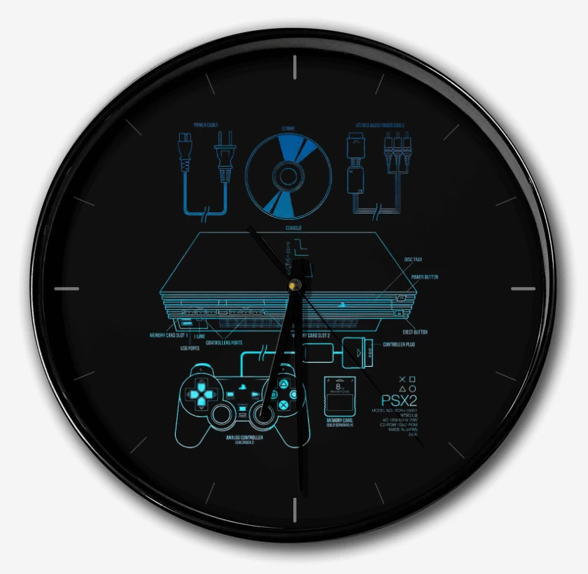 Reloj Negro de Ps2