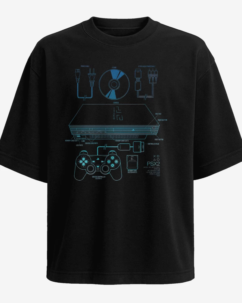 Polera Oversize Negro de Ps2