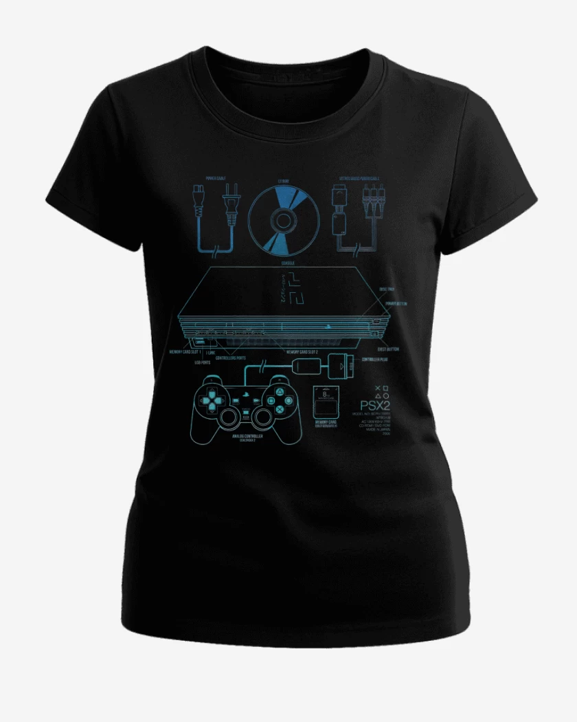 Polera de Mujer Negro de Ps2