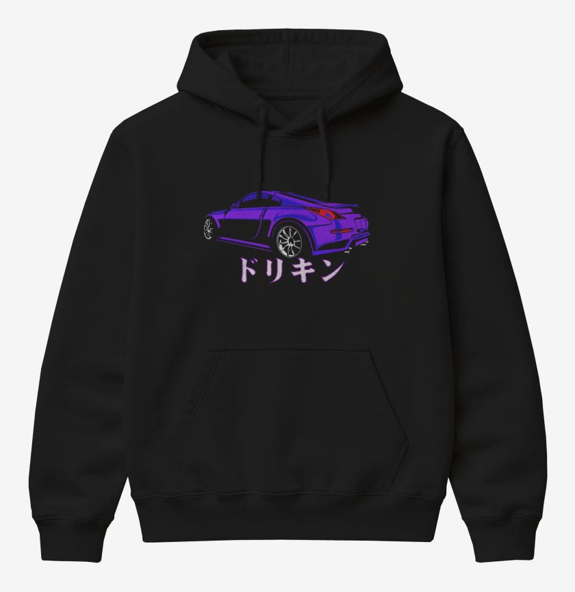 Poleron Canguro básico Negro de 350Z 