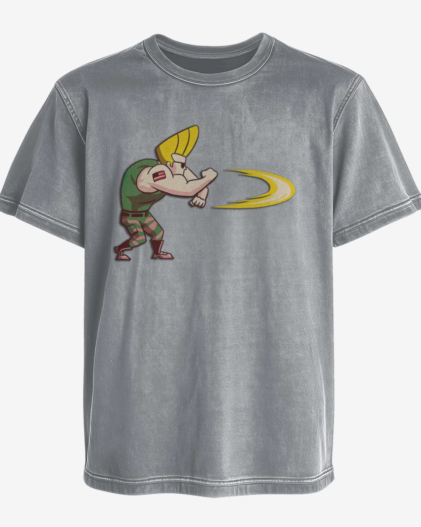 Polera desgastada Gris Melange de Sonic Bravo