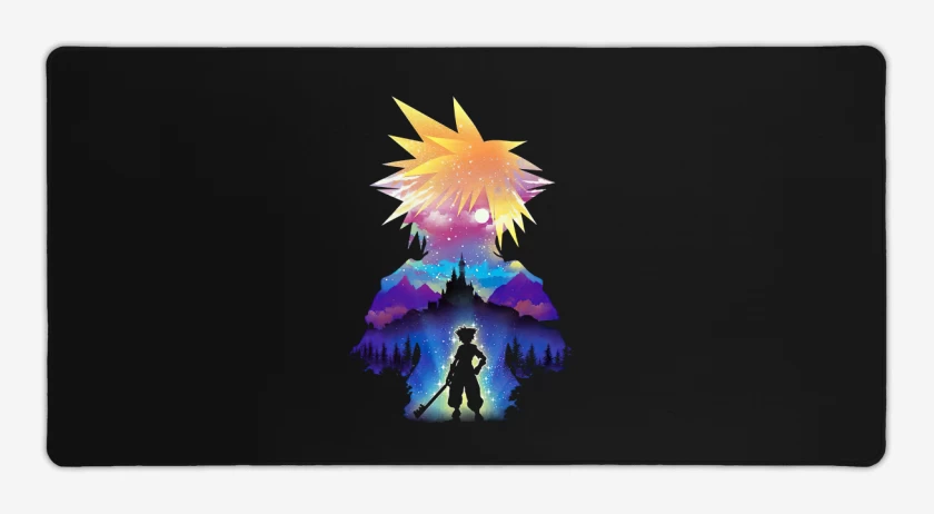 Mouse pad Gamer Negro de Silueta sora