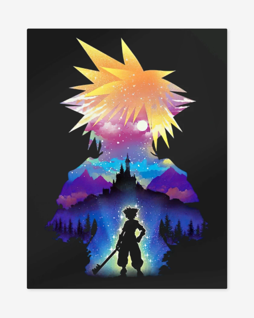 Print metalico Negro de Silueta sora