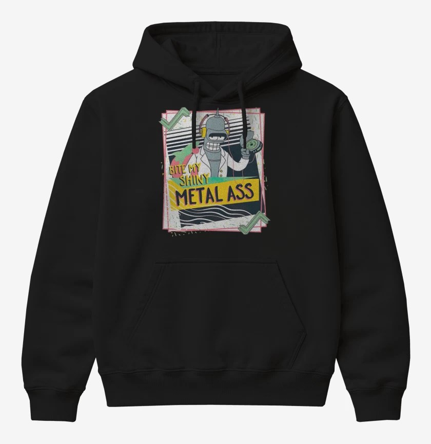 Poleron Canguro básico Bender metall ass