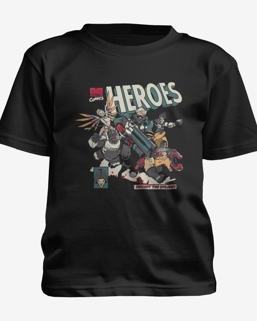 Polera de niño Negro de Overwatch comic