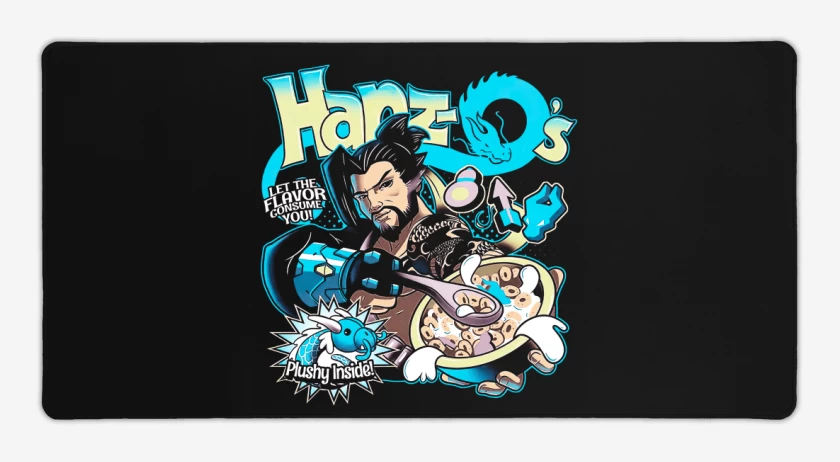 Mouse pad Gamer Negro de Hanzo cereal