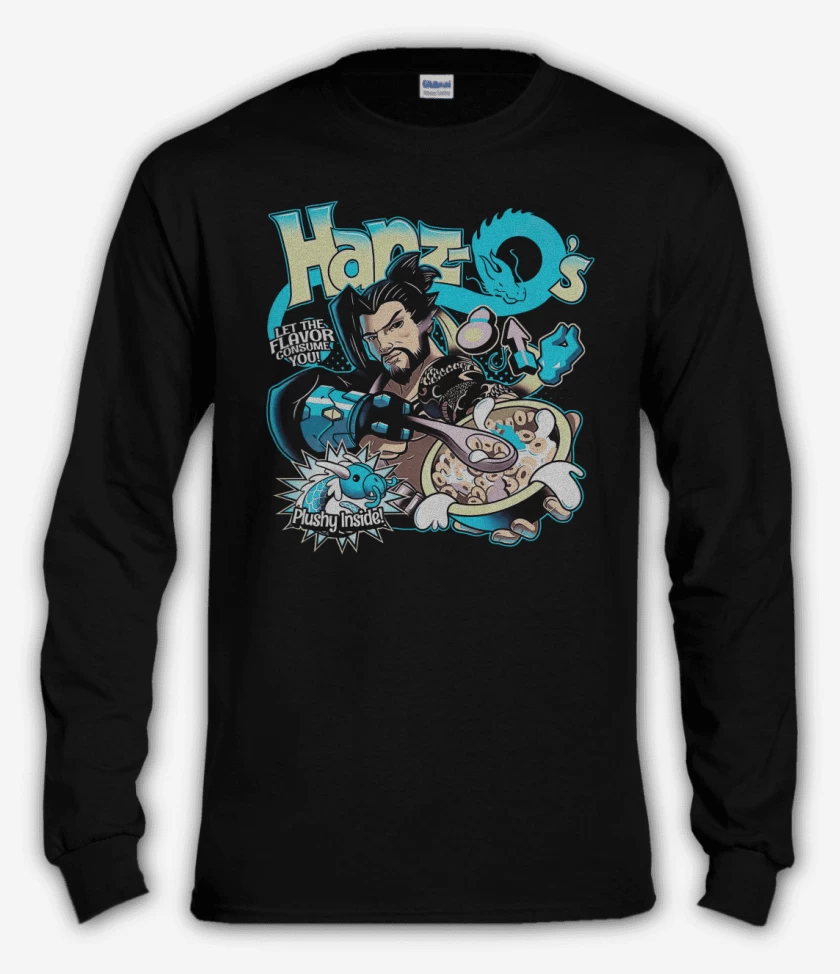 Polera manga larga Negro de Hanzo cereal