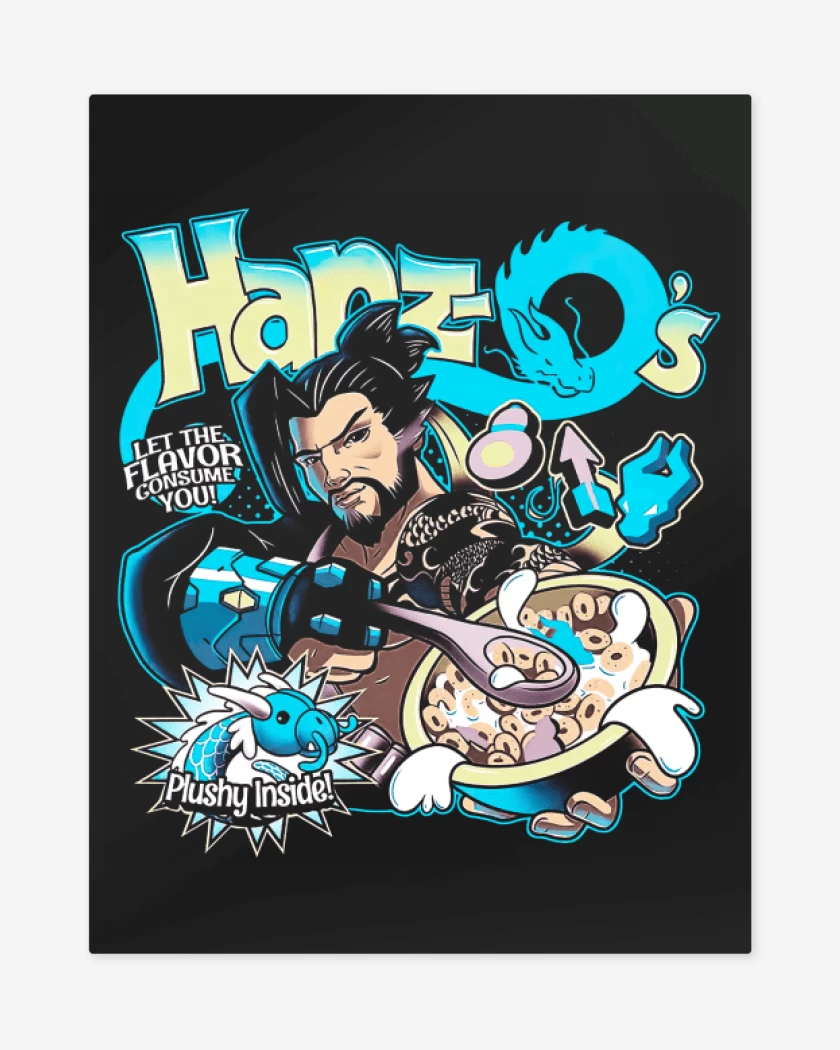 Print metalico Negro de Hanzo cereal