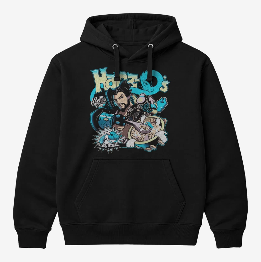 Polerón Canguro Negro de Hanzo cereal